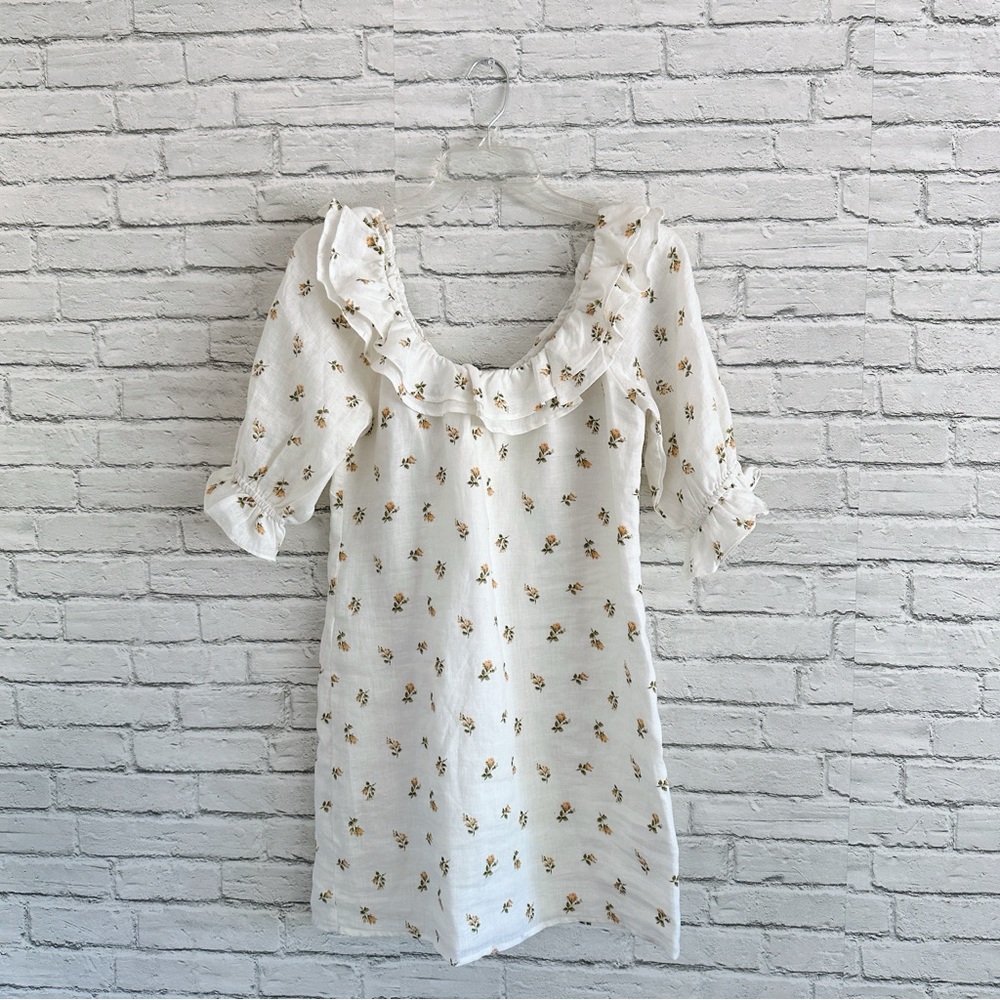 Reformation Linen Floral Dress